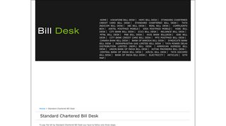 Standard Chartered Bill Desk
