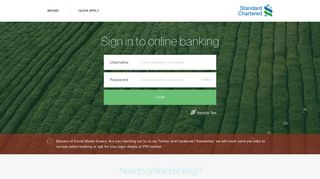 Welcome to Standard Chartered Online Banking
