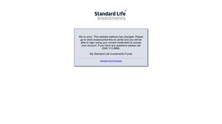 Maintenance in progress - My Standard Life Investments Funds