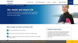 Stocks and Shares ISA | Self investment | Standard Life Self Investor
