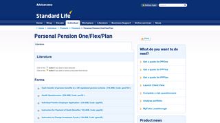 Personal Pension One/Flex/Plan - Adviserzone from Standard Life