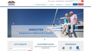American National: Get An Insurance Quote or Log In