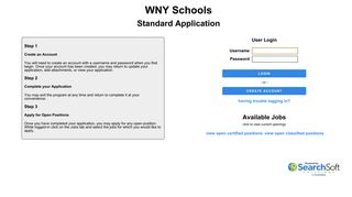 Standard Application Login - WNY Schools