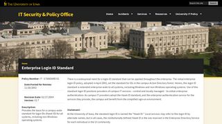 Enterprise Login ID Standard - IT Security - The University of Iowa