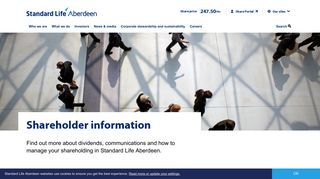 Standard Life Aberdeen shares & shareholder information | Standard ...