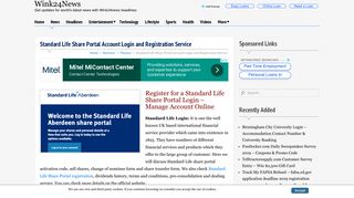 Standard Life Share Portal Account Login and Registration Service ...