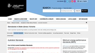 Australian Standards - Standards in State Library Victoria - Research ...