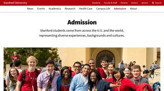 Admission – Stanford University
