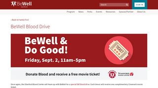 BeWell Blood Drive - Stanford BeWell - Stanford University