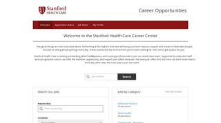 Stanford Health Care - Candidate Self-Service