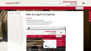 How to Log into Canvas - Stanford Continuing Studies