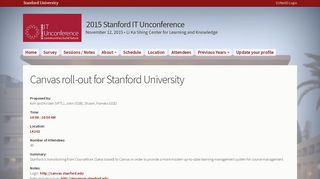 Canvas roll-out for Stanford University | 2015 Stanford IT ...