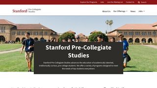 Stanford Pre-Collegiate Studies: Home Page