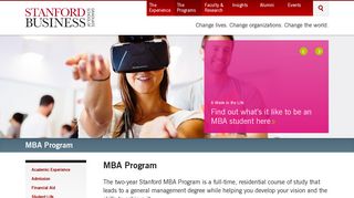 MBA Program | Stanford Graduate School of Business