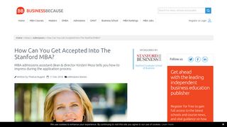 How Can You Get Accepted Into The Stanford MBA? • BusinessBecause