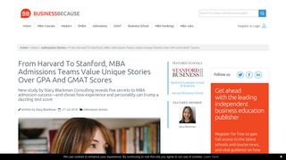 From Harvard To Stanford, MBA Admissions Teams Value Unique ...