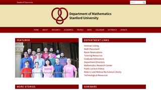 Stanford Department of Mathematics - Home