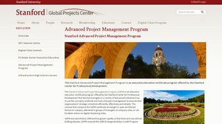 Advanced Project Management Program - Stanford Global Projects ...