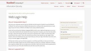 Web Login Help - University IT - Stanford University