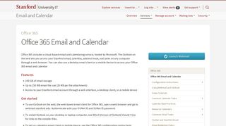 Office 365 Email and Calendar - University IT - Stanford University