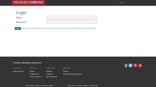 Your Account Login | Stanley Gibbons