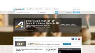 Stanley Middle School - 6th Grade Continuing Students AM - Lafayette ...