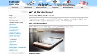 WiFi access at Stansted - Stansted Airport Guide