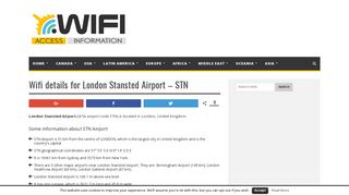 Wifi details for London Stansted Airport - STN - Your Airport Wifi Details
