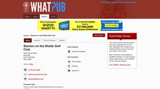 Stanton on the Wolds Golf Club, Keyworth • whatpub.com