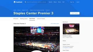 Staples Center Premier 3 Seat Views | SeatGeek