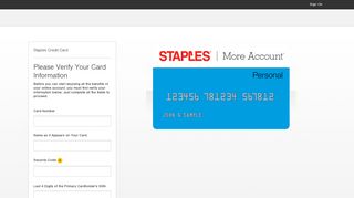 Staples Credit Card: Registration Verification - Citibank