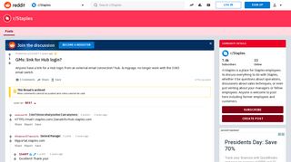 GMs: link for Hub login? : Staples - Reddit