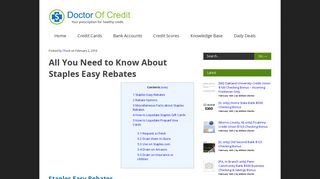 All You Need to Know About Staples Easy Rebates - Doctor Of Credit