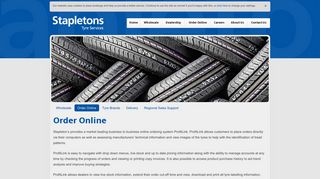 Order Online :: Stapletons Tyre Services