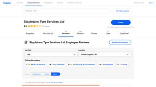 Working at Stapletons Tyre Services Ltd: 56 Reviews | Indeed.co.uk