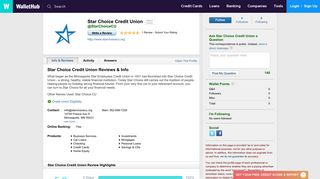 Star Choice Credit Union Reviews - WalletHub