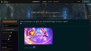 Star Guardian Lux gets an animated login screen, right? - League ...