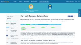Star Health Insurance Customer Care Toll Free Number - BankBazaar