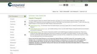 Health Passport | Cenpatico