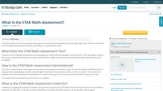 What Is the STAR Math Assessment? | Study.com