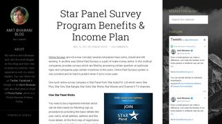 Star Panel Survey Program Benefits & Income Plan - AmitBhawani.Com