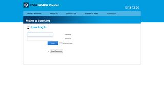 User Log In - StarTrack Courier
