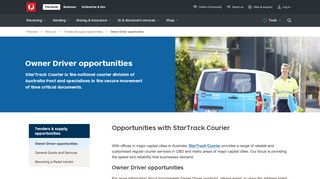Owner Driver opportunities - Australia Post