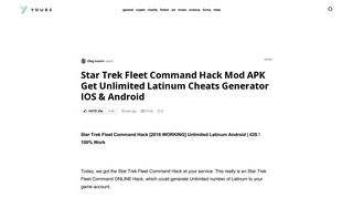 Star Trek Fleet Command Hack Mod APK Get Unlimited Latinum ...