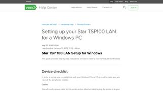Setting up your Star TSP100 LAN for a Windows PC – How can we ...