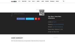 Star Wars: Clone Wars Adventures - GameZone