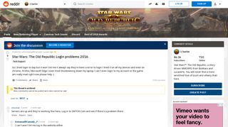 Star Wars: The Old Republic Login problems 2016 : swtor - Reddit