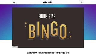 Starbucks Rewards Bonus Star Bingo Will Bring You Closer To Free ...