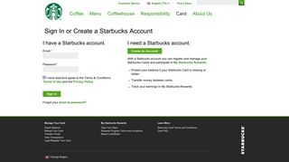 Login/Register Your Card - My Starbucks Rewards | Starbucks ...