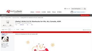[Daily] 2018/12/31 Starbucks for life, ALL Canada, AOM ...